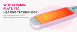 Flat Iron - Fast Heating Ceramic Hair Straightener with 1.4" Wide Floating Board,