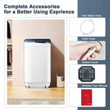 Portable washing machine for apartments, camping, RVs, dorms: 7.7lbs capacity, compact full-automatic