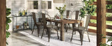Furmax Metal Dining Chair Indoor-Outdoor Use Stackable Classic Trattoria Chair Chic Dining Bistro Cafe