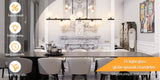 11-Light Linear Chandelier Bubble Chandelier Height Adjustable Chandeliers for Dining