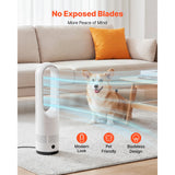 SucceBuy Bladeless Tower Fan 65°/80° Oscillating Standing Fan 8/12 Speeds