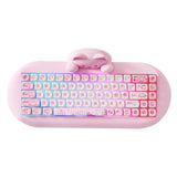 YUNZII C68 Wireless Gaming Keyboard, Hi-Fi Cute Cat Custom RGB Mechanical Keyboard