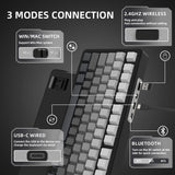 ATTACK SHARK X85 Wireless Mechanical Gaming Keyboard,TKL 82 Keys,Gasket Structure,Knob,RGB Hot Swappable Custom Keyboard