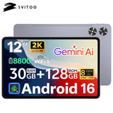 SVITOO Tablet 2026 Android 16 12 Inch 2000 x 1200 2K Display IPS Large Screen