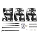 Metal Privacy Screen Outdoor Decorative Privacy Screen with Stand Freestanding Privacy Screen