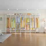Extra Large Heavy Duty Clothes Rack Freestanding Metal Wardrobe Closet
