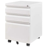 Mobile File Cabinet with Lock, Metal Filing Organizer for Home Office, Fits Letters/Legal