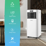 8000 BTU Portable Air Conditioner with Remote Control 3-in-1 w/ Drying