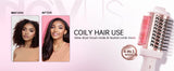 Smooth Style Heated Comb + Blow Dryer Brush,2-in-1 Hot Air Brush for One-Step Straightener