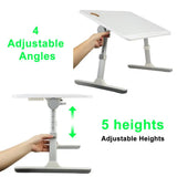 Laptop Bed Tray Table, Height Angle Adjustable Laptop Bed Stand, Portable Lap Desk