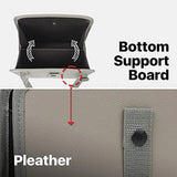 Jopps Car Trash Can Compact Foldable Bin with Strap, PU Leather and Oxford