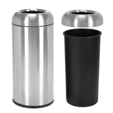 16 Gallon Commercial Big Garbage Bin with Detachable Lid Round Outdoor Trash Bin Wear Resist for Home/Office/Restaurant/Restroom
