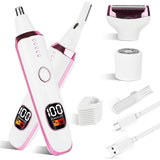 2025 Rechargeable Nose and Ear Hair Trimmer with LED Dispaly for Women Men4 in 1 Painless Eyebrow