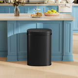 13 Gallon 50L Black Stainless Steel Automatic Sensor Trash Can Touch Free Lid