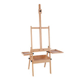 Large Wood H-Frame Easel W/ Storage Tray Adjustable Artist Easel Stand with Artist Storage Drawer