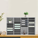 36 Compartment Literature Organizer, Rounded Corners Storage Cabinet,for Files