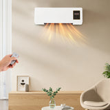 1400W Wall-Mounted Indoor Space Heater with Remote Control for Bedroom