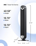 Smart Tower Fan for Bedroom, 90° Oscillating Floor Fan, 28ft/s, 25dB Quiet