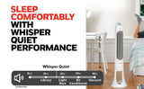 Honeywell QuietSet Whole Room Oscillating Tower Fan with Remote, White