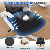 TCGBKAF White Foldable Office Chair Ergonomic Mesh Computer Chair