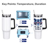 12/20 Pack 40 oz Sublimation Tumblers,Removable Handle Coffee Travel Mug With Straw