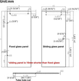 Frameless Glass Shower Door Hardware Sliding Rail Shower Room MD DC PRINT