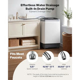 Small Portable Washing Machine for Apartment, RV, Dorm: White ABS Plastic, 10 lbs Capacity, Hot/Cold