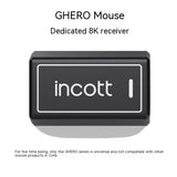 Incott Ghero Pro Wireless Mouse Dual Mode Paw3395 8k 2.4G Ergonomics TTC Golden Wheel