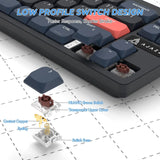 AKL680 Mechanical Keyboard, Wireless Keyboard, Color Match Ultra-Thin Gaming Keyboard