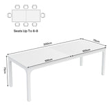 Tribesigns Dining Table for 6-8 People, 200cm Large Narrow Long Rectangular Kitchen Dinner Table