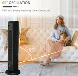 HOMCOM 2-In-1 Portable Space Heater for Indoor Use with Remote Control