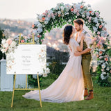 Heavy Duty Metal Easel Stand for Sign, Adjustable Chain, 4-Tier Height, for Wedding, Posters