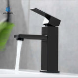 304 Stainless Steel Square faucet Cold and Hot Bathroom Washbasin Countertop Basin Washbasin Faucet Fashionable Easy to Inst