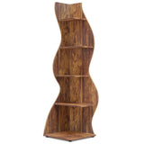 Tribesigns Corner Shelf, Modern 5-Tier Wall Corner Bookshelf, Stylish