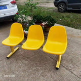Three-person transparent plastic row chair Square waiting  Hospital bench