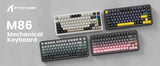 ATTACK SHARK M86 Wireless Mechanical Gaming Keyboard, 75% Gasket Hot Swappable RGB Custom Keyboard, Side Printed PBT Keycaps