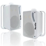 Herdio 3.5'' 2PCS Passive Outdoor Speakers Wired Waterproof 200W 3 Way Premium Mountable Wall Mount