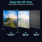 Portable 120 inch Outdoor Projector Screen with Black Backing & Carry Bag