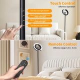 Modern Standing LED Floor Lamp with 2 Rotatable Lights, Remote & Touch Control