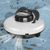 Robotic Pool Cleaner with Dual Motors Self Parking for Flat Ground Pools