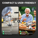 Manual Meat Grinder with Stainless Steel Sausage Stuffer, Hand Crank Mincer for Beef