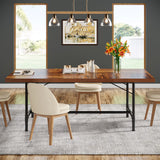 Tribesigns Dining Table for 6-8 People, 70.9-Inch Rectangle Wood Kitchen Table