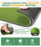 Dual-Turf 5x4ft Golf Mat, with Alignment Aid, Indoor Outdoor Practice, Green