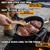 stargazer 10.5-inch cast iron skillet | made in usa, seasoned, premium frying pan