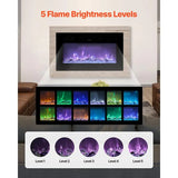42 inch Electric Fireplace, Wall Mounted Recessed Fire Place with Remote