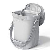 1.9 Gallon Flexible Silicone Car Trash Can With Secure Lid And Adjustable Strap, Compact Hanging Waste Bin For Vehicles