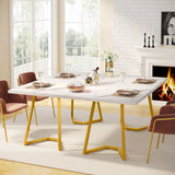 Tribesigns 63-Inch Rectangular Dining Table for 4 to 6, Modern Kitchen Table