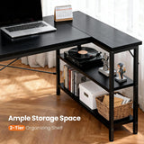 JHK L Shaped Desk 47 Inch Computer Desk Gaming Furniture Corner Desks Home Office