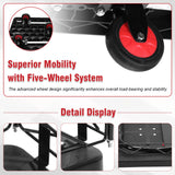 2 IN 1 Silent TPR Wheels Hand Trucks W/Steel Wire Fence Fold Pull Goods Cart