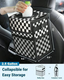 Car Trash Can With Lid Leakproof Hanging Waterproof Automotive Garbage Bin